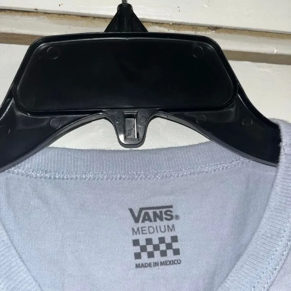 Vans Men's Blue and White T-shirt
